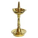 Standalone Five Faced Brass Diya 