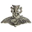 Ghee or Oil Lamp with Ganesha