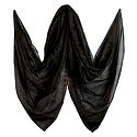 Black with Golden Check Bengal Handloom Cotton Chunni