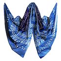 Blue Bandhni Cotton Chunni