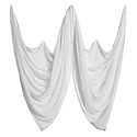 Embroidered White Synthetic Dupatta