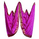 Art Silk Magenta Bandhej Chunni with Zari Border