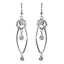 White Stone Studded Metal Earring