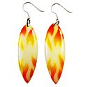 Saffron and Yellow Print Acrylic Earrings