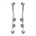 Metal Heart Dangle Earrings