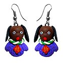 Pair of Rubber Doggy Earrings