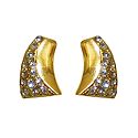 White Stone Studded Golden Tops