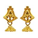 Gold Plated Metal Jhumka Earrings