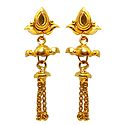 Gold Plated Metal Dangle Earrings