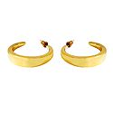 Golden Metal Hoop Earrings