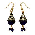 Meenakari Metal Jhumka Earrings
