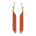 Rust Color Chain jhalar Earrings