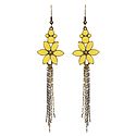 Fashionable Yellow Flower Earrings