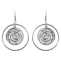 Metal Hoop Earrings with Fish Hook