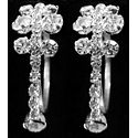 Pair of White stone Studded Ring Earring