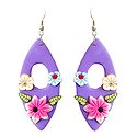 Mauve Floral Earrings