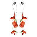 Saffron with White Shell Earrings