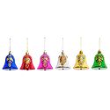 Set of 6 Colorful Acrylic Bells for Christmas Decoration
