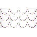 Set of Six Decorative Magenta Foil Paper Streamer