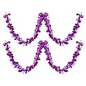 Set of 2 Decorative Magenta and White Paper Streamer