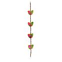 Hand Painted Hanging Butterfly with Beads - Perforated Leather Crafts from Andhra Pradesh