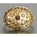 Faux Citrine Adjustable Ring
