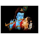 Radha Krishna - Nirmal Painting on Wood