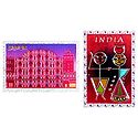 Hawa Mahal and India - Set of 2 Metal Magnets