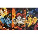 Three Cute Ganesha Faces