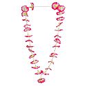 Pink with White Synthetic Cloth Garland