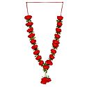 Red Cloth Rose Garland
