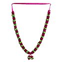 Ivory Synthetic Flower with Pink Ribbon Garland
