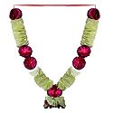 White with Magenta Cloth Garland