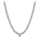 White Satin Ribbon Flower Garland