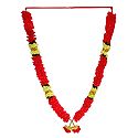 Dark Red with Light Yellow Satin Ribbon Garland
