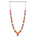 Dark Saffron with Light Pink Satin Ribbon Garland