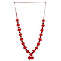 Red Woolen Ball with Rudraksha Beads Garland