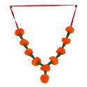 Saffron Woolen Balls Garland