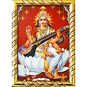Goddess Saraswati - Framed Picture