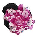 White and Dark Pink Acrylic Flower Hair Band