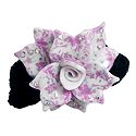 White and Light Pink Acrylic Flower Hair Band