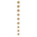 Stone Studded 9 Metal Flowers for Braided Hair