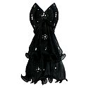 Stone Studded Crinkle Cloth Hair Clip