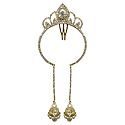 White Stone Studded Hair Comb