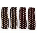 2 Pairs Tik Tak Black and Maroon Acrylic Hair Clip