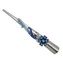 Stone Studded Light Blue and Dark Blue Designer Press Hair Clip