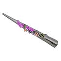 Dark Magenta Floral Design on Press Hair Clip