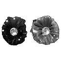 Pair of Black and Grey Glitter Cloth Hair Clutcher
