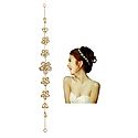 White Stone Studded Metal Flower Head Piece