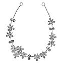 White Stone Studded Metal Head Piece